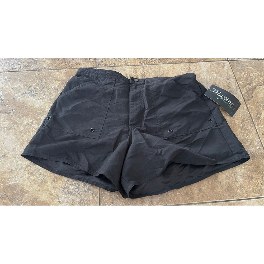 Maxine Of Hollywood Solid Woven Swim Boardshorts Size 8
